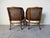 1960s 1960s Vintage French Provincial Louis XV-Style Carved Walnut & Cane Club Chairs – Pair For Sale - Image 5 of 13