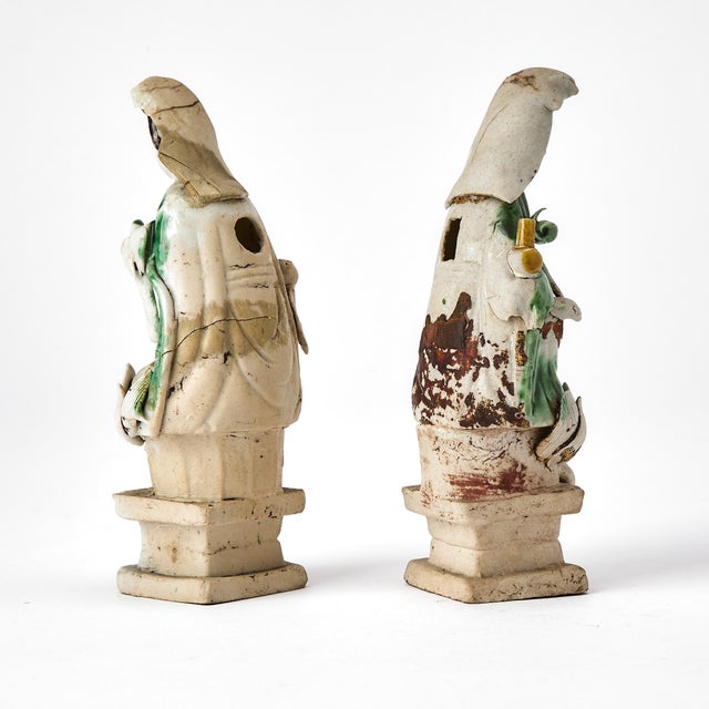 Chinese Kangxi Biscuit Porcelain Guanyin Figures For Sale - Image 4 of 6