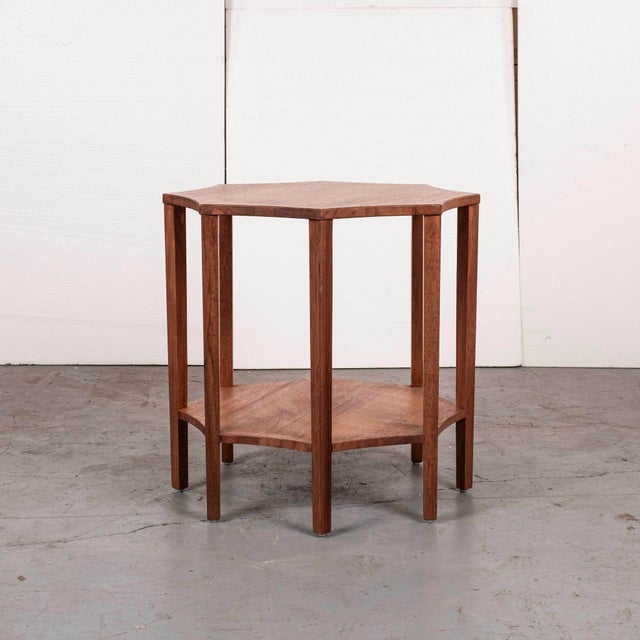 Pair Noir Ariana Octagonal Two-Tier Side Tables For Sale In Houston - Image 6 of 7