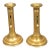 Pair of 19th Century French Brass Push-Up Candlesticks, Circa 1880 For Sale