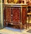 French French Louis XV Cabinet – Floral Marquetry With Marble Top & Hand-Applied Gold Leaf Details For Sale - Image 3 of 3