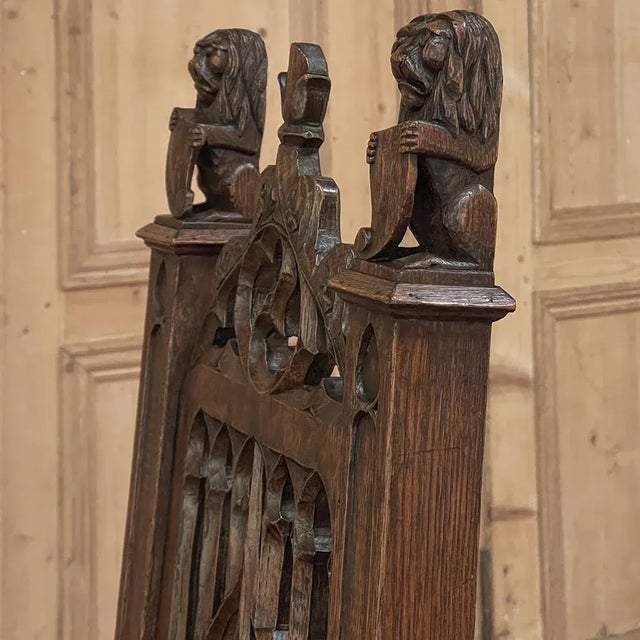 Coffee 19th Century French Gothic Revival Chair For Sale - Image 8 of 13