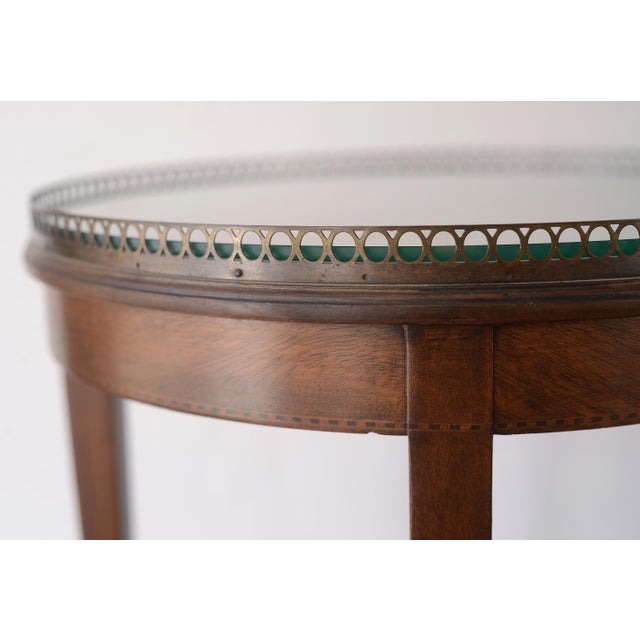 Wood French Louis XVI Style Bouillotte Round Side Table For Sale - Image 7 of 14