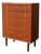 Vintage Danish Mid Century Modern Teak Six-Drawer Chest of Drawers Commode, Circa 1950s For Sale
