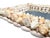 Off-white Signed Vintage Diamond-Shaped Seashell Shell Encrusted Wall Mirror – Coastal / Organic Modern For Sale - Image 8 of 13