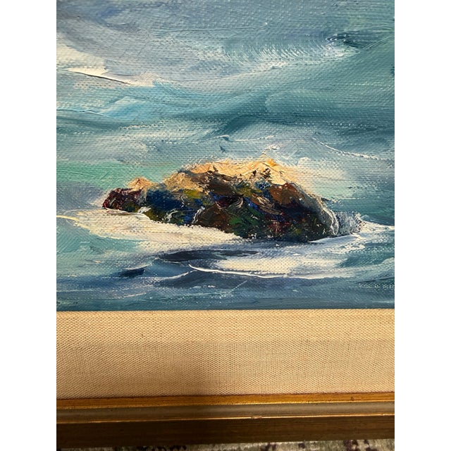 Mid 20th Century Marian Carter Seascape Original Painting, Signed For Sale - Image 5 of 12