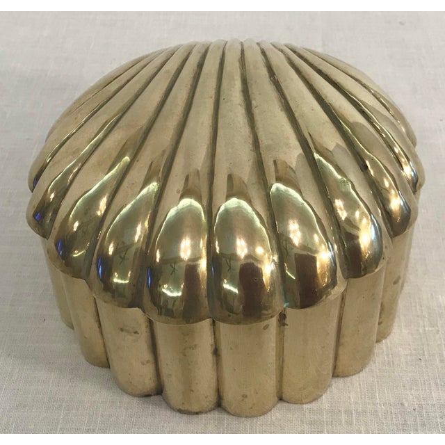 Vintage Brass Clam Shell Hinged Box Chairish
