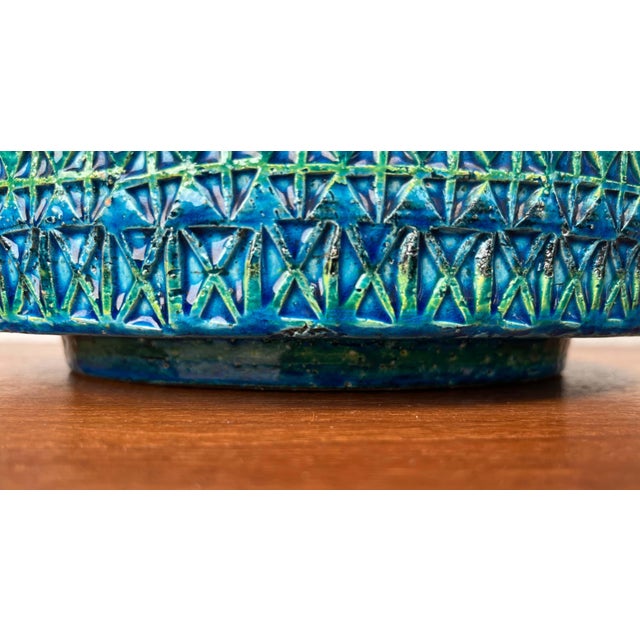 Large Mid-Century Modern Rimini Blu Pottery Bowl by Aldo Londi for Bitossi, Italy, 1960s For Sale - Image 15 of 18