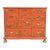 Baker Furniture Hollywood Regency Chinoiserie Red Lacquered Hand Painted Chest of Drawers For Sale