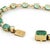 Emerald 1990s 18k Yellow Gold Colombian Emerald and Diamond Line Bracelet, 7.5 Inches For Sale - Image 8 of 10