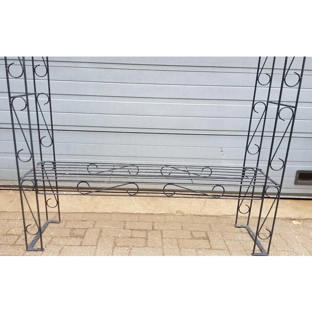 Antique French Wrought Iron Etagere Rack for Pots and Plants For Sale - Image 6 of 7