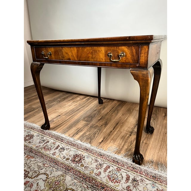 Chippendale Antique Georgian Style Chippendale Game Table C. Early 20th Century For Sale - Image 3 of 9
