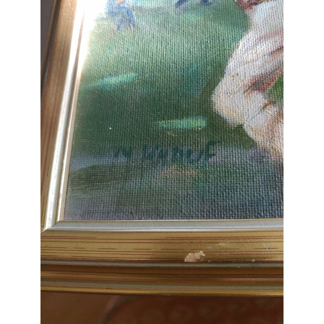 Vintage Signed Horse Racing Scene Painting, Framed For Sale In New York - Image 6 of 6