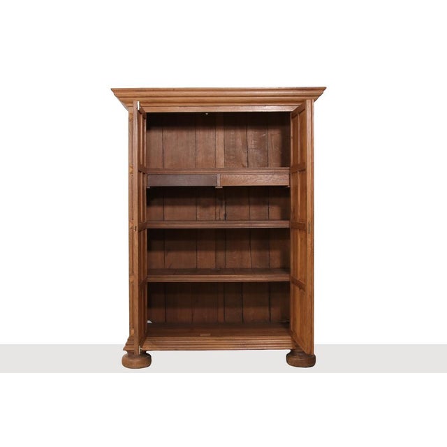 Contemporary Antique Oak Panel Cabinet, 1890s For Sale - Image 3 of 7