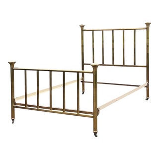 Antique Simmons Brass Bed - Full Size For Sale