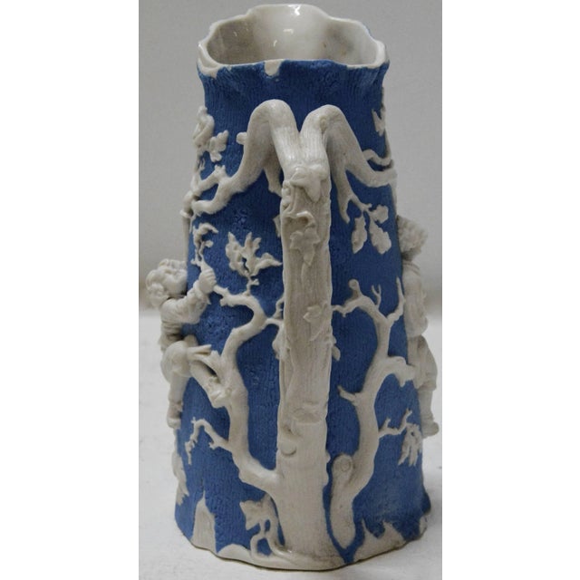 Mid 19th Century Blue and White Parian Ware Pitcher, Circa 1850 For Sale - Image 5 of 11