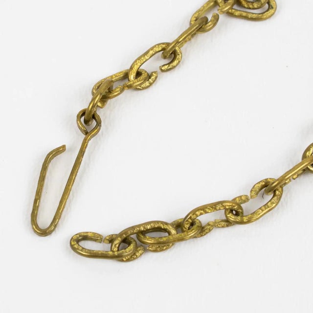Henry Perichon Gilded Bronze Necklace with Jeweled Cabochons For Sale - Image 10 of 11