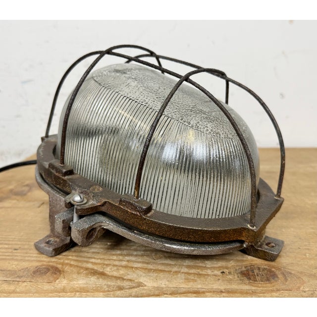 Vintage Industrial Cast Iron Wall Light, 1960s For Sale - Image 9 of 17