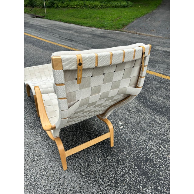 2000 - 2009 Bruno Mathsson Chaise Lounge and Ottoman For Sale - Image 5 of 12