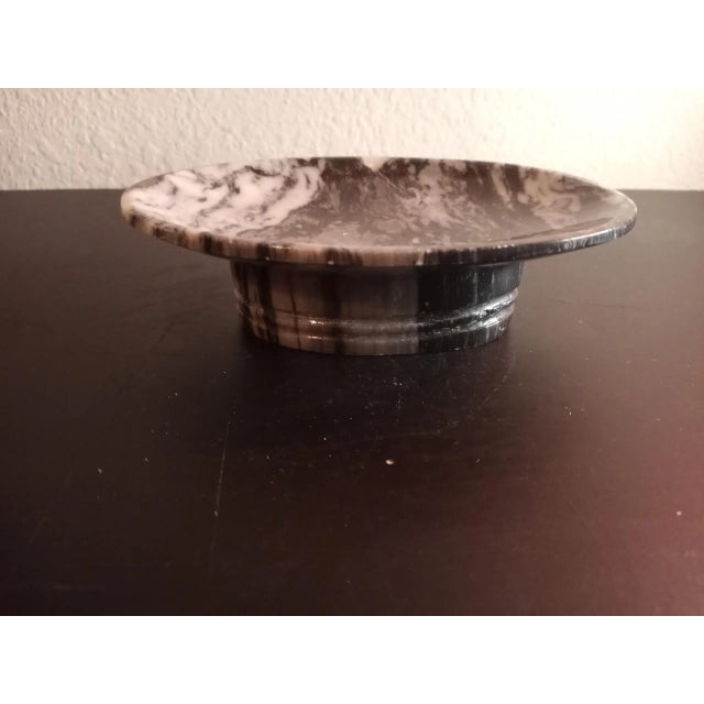 Gray Marble Stone Pedestal Soap Dish For Sale - Image 9 of 9