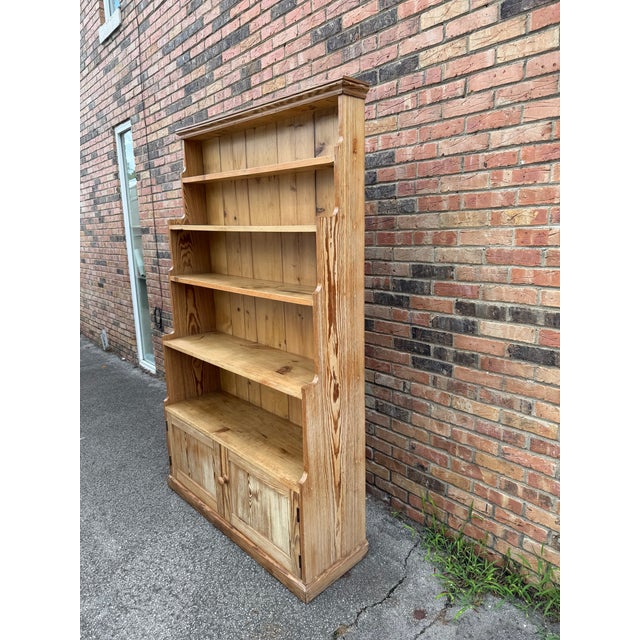 English 19th Century English Pine Water Fall Bookcase For Sale - Image 3 of 9