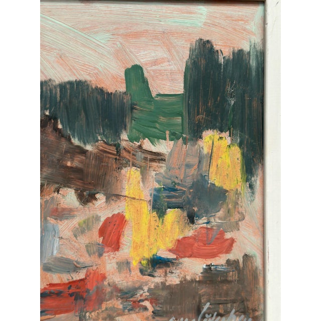 Nils Söderberg, Abstract Landscape, 1960s, Oil Painting on Panel, Framed For Sale - Image 7 of 15