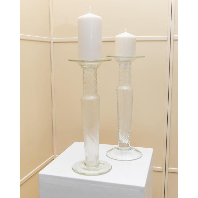 Candleholders in Murano Glass by Franco Moretti, Italy, 1960s, Set of 2 For Sale - Image 10 of 11