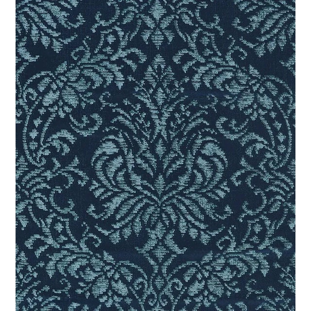 The House of Scalamandré Camille Damask Fabric, Lakeside For Sale