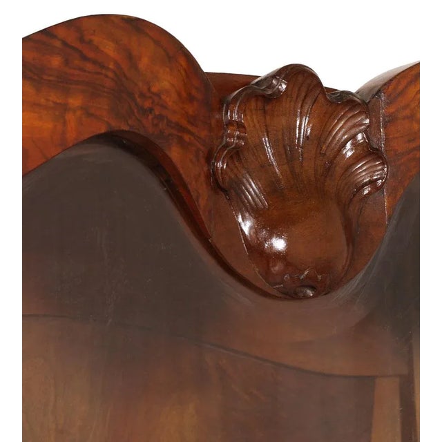 Baroque Antique Venetian Chippendale Walnut and Burl Walnut Vitrine Display Cabinet For Sale - Image 3 of 6