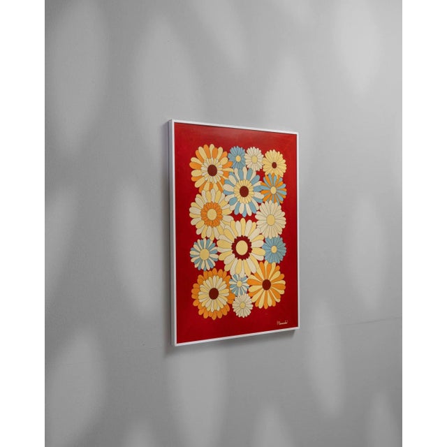 20th Century Belgian Artwork With Metal Frame By Rene Berdal For Sale In Greensboro - Image 6 of 9