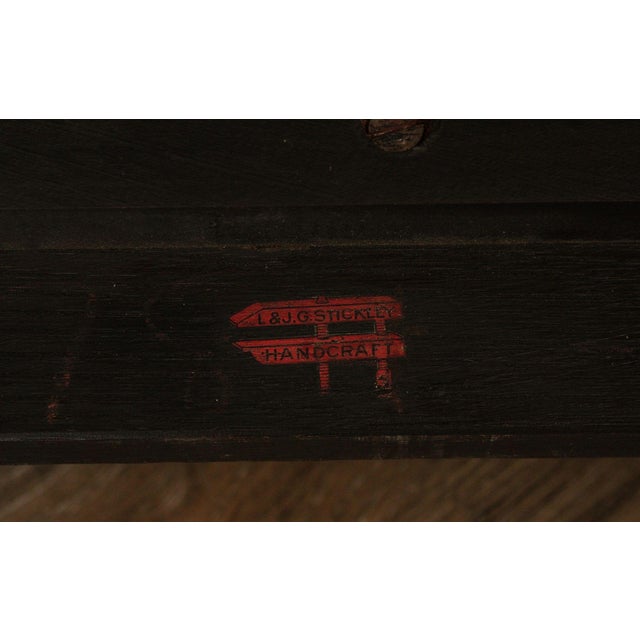 L & JG Stickley Antique Mission Oak and Leather Morris Chair For Sale - Image 14 of 18