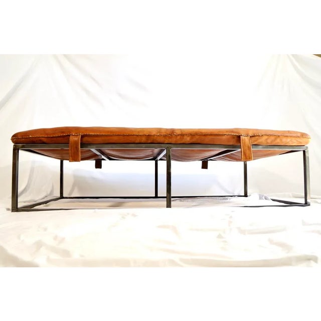Vintage Leather Gym Mat Coffee Table For Sale In Tulsa - Image 6 of 13