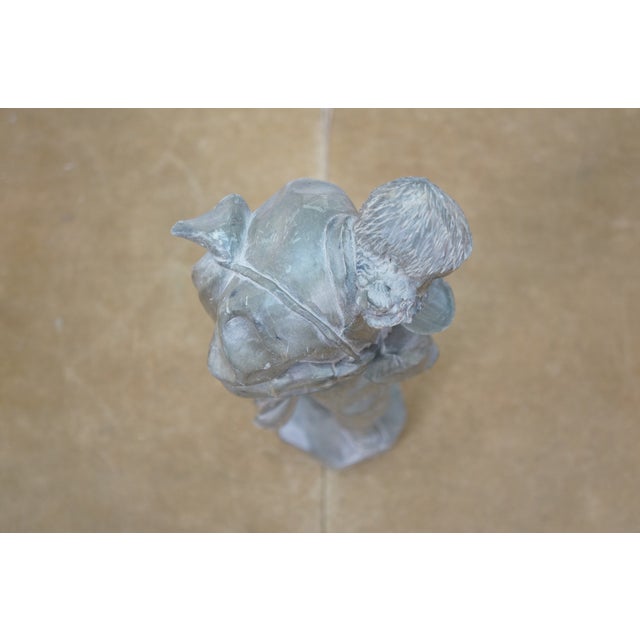 Wood Vintage Carved Folk Art Tramp Hobo Barefoot Homeless Man Figurine 16" For Sale - Image 7 of 14