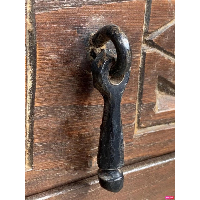 20th Century Pair of Spanish Nightstands with Drawer and Iron Hardware For Sale In Miami - Image 6 of 6