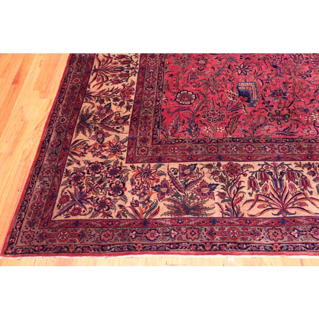 Nazmiyal Collection Large Antique Persian Kashan Rug For Sale In New York - Image 6 of 7