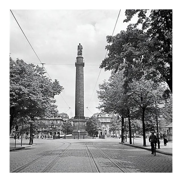 Ludwigs Column at Luisenplatz Square at Darmstadt, Germany, 1938, Printed 2021 For Sale