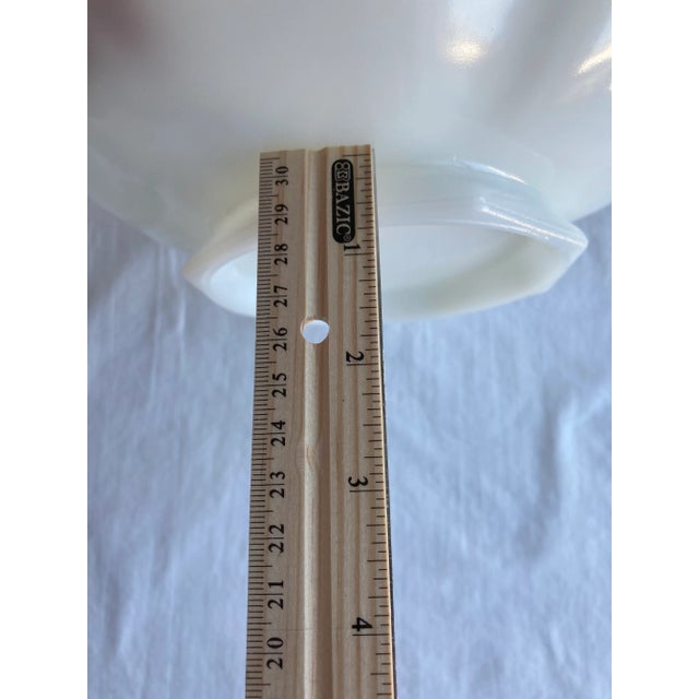 Vintage Anchor Hocking White Milk Glass Grapevine Fruit Bowl Dish with Gold Trim For Sale - Image 9 of 10