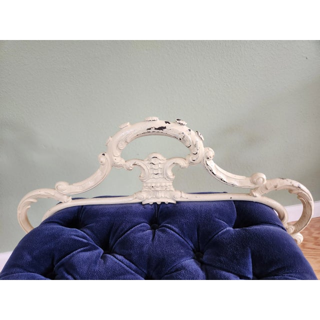 White Mid 20th Century Neo-Classical Cast Alloy Bench For Sale - Image 8 of 11