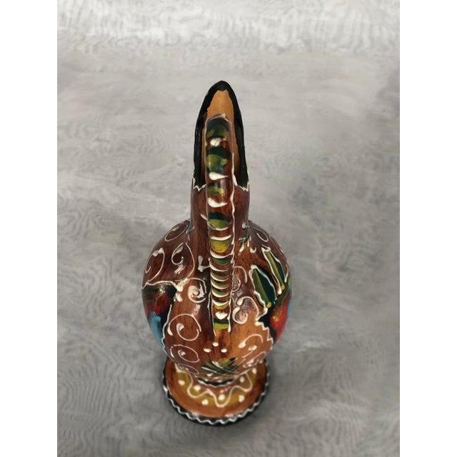 Brown Deruta Miniature Italian Pottery Vase For Sale - Image 8 of 10