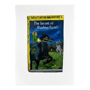 Original Nancy Drew Inspired Painting With Horse on Archival Paper