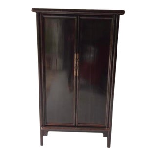 Antique Dark Wood Chinese Armoire For Sale