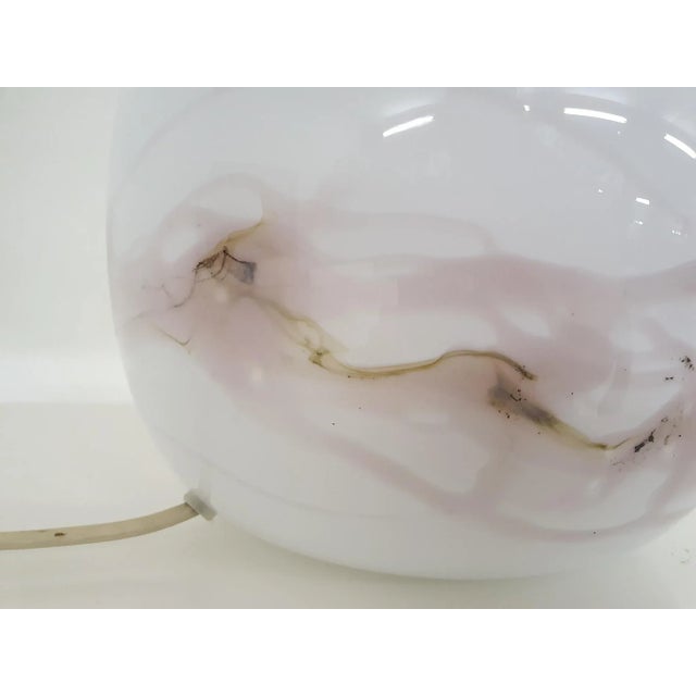 Glass Sakura Table Lamp by Michael Bang for Holmegaard, Denmark, 1980s For Sale - Image 6 of 12