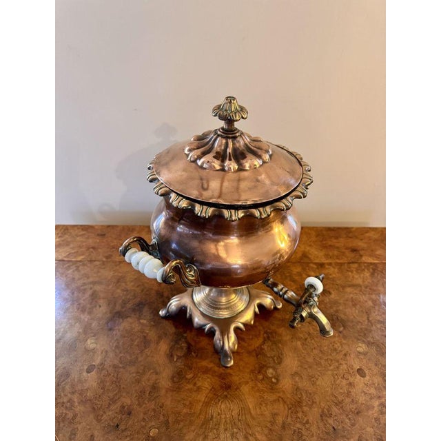 Large Antique Victorian Copper Samovar, 1860 For Sale - Image 4 of 7