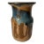 Vintage Studio Art Pottery 8" Turquoise Glazed Vase-Signed For Sale