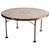 Gold Round Mosaic Coffee Table with Brass Rim by Berthold Müller, 1950s For Sale - Image 8 of 8