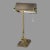 Brass Antique Arts & Crafts Brass & Slag Glass Bankers Desk Table Lamp For Sale - Image 8 of 11