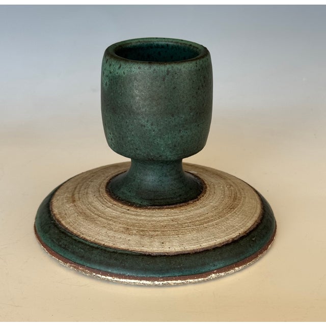 Tan Mid-Century Joel Edwards Large Studio Pottery Lidded Jar For Sale - Image 8 of 15