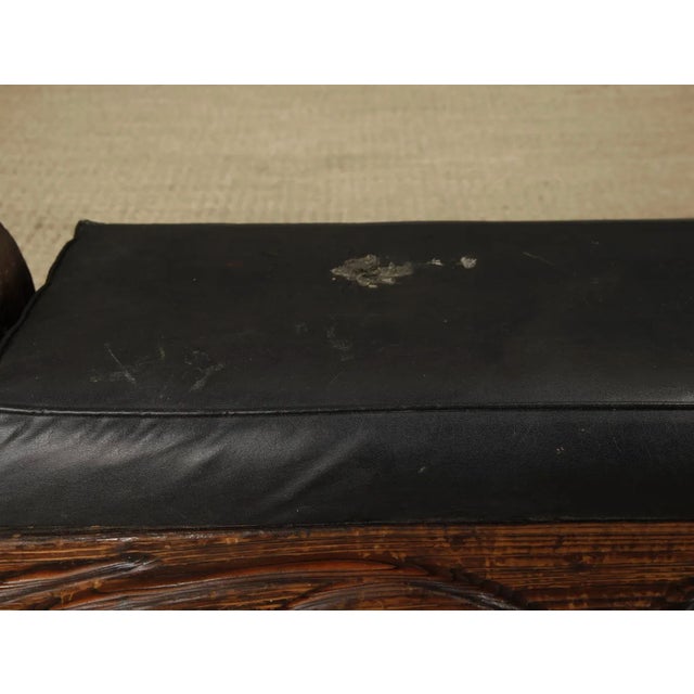 Vintage Mid-Century Tiki Polynesian Carved Wood Bench by Witco, 1960s For Sale - Image 10 of 17