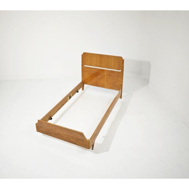 Mid-Century Modern Single Wooden Bed in the style of Ponti or La Permanente Cantù, Italy, 1950s For Sale - Image 3 of 18