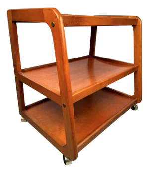 Vintage Modern Hardwood Serving Cart